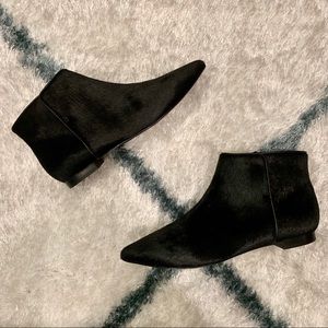 Real Cow Hair Fur Ankle Booties